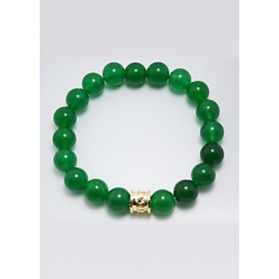 Vòng tay đá mã não xanh lá mix cung hoàng đạo MS241, Vòng tay phong thủy hợp mệnh Mộc, Hỏa, Kim cho nam và nữ