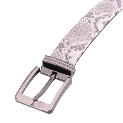 HC4316-17-20-41 - Thắt lưng nam da trăn Huy Hoàng 4P đầu kim màu da nguyên thủy, đen, trắng, nâu