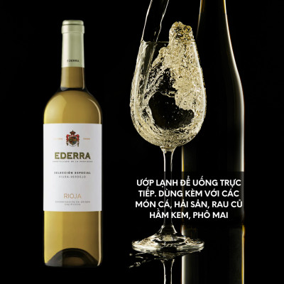 Rượu Vang trắng Tây Ban Nha Ederra Rioja Seleccion Especial 11.5% - 13.5% (750ml)- Không Hộp