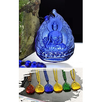 Chuỗi hạt đeo cổ mặt Đức Phật Dược Sư tựa lá đề - CH01