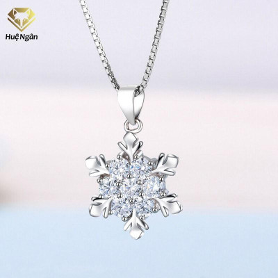 Mặt dây chuyền bạc Ý 925 Huệ Ngân - Hoa tuyết PP1304