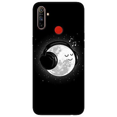 Ốp lưng dành cho Realme C3 mẫu Mặt Trăng Nghe Nhạc