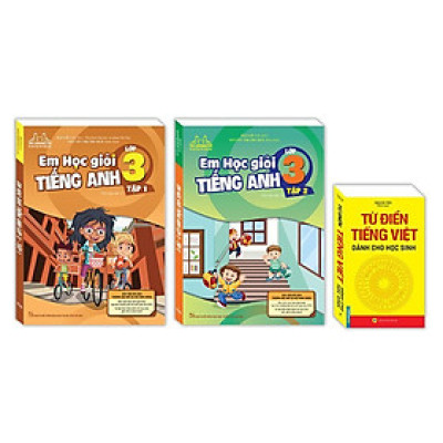 Sách - Em Học Giỏi Tiếng Anh Lớp 3 - Combo 2 Tập + Từ Điển Tiếng Việt Dành Cho Học Sinh - Khổ Nhỏ - Minh Thắng