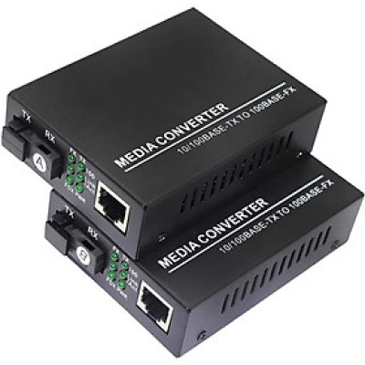 Bộ Chuyển Đổi Quang 25km Ethernet, Chế độ đơn 10 / 100Base-TX sang 100Base-FX, RJ45 sang SC - Hàng Nhập Khẩu