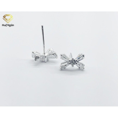 Bông tai bạc Ý 925 Huệ Ngân - Nơ xinh YCXR360