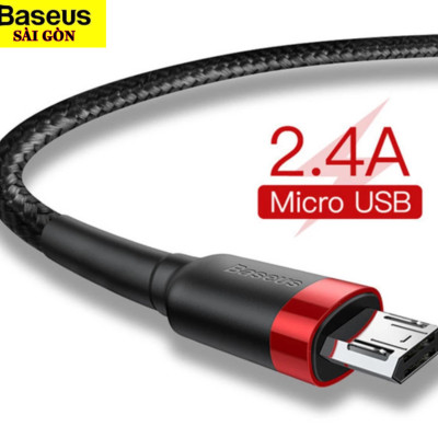 Cáp sạc Baseus Cafule Micro USB 2.4A nhanh truyền dữ liệu CAMKLF - Hàng chính hãng