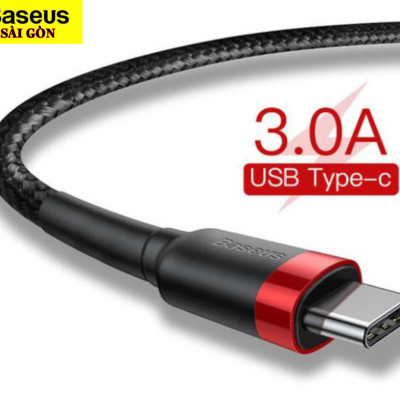 Cáp sạc Baseus Cafule Quick Charge và truyền dữ liệu tốc độ cao Usb to Type C 3A CATKLF- Hàng chính hãng