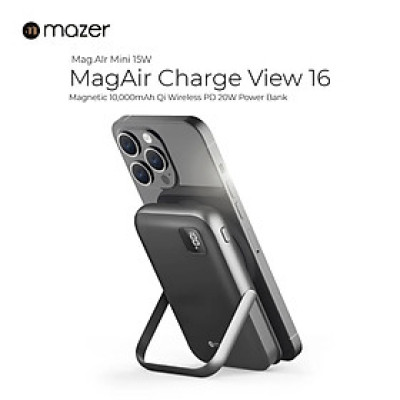 Pin sạc dự phòng cho iPhone và Androids Mazer MagAir 16 Magnetic 15W 10000mAh USB-C PD20W - Hàng Chính Hãng