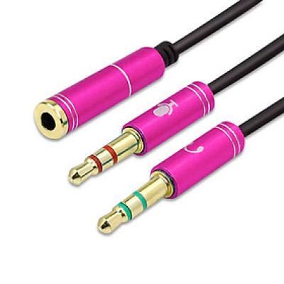 Jack Chuyển Đổi Tai Nghe 3.5mm Sang Audio Và Mic - Jack Gộp Tai Nghe và Mic 3.5mm Cho Laptop, Máy Tính PC Cáp Gộp Tai Nghe Và Mic Ra Jack 3,5mm Âm Cáp Ra 1 Cổng 3.5mm dây chuyển 2 đầu 3.5 audio Micro ra 1đầu lap - Giao Màu Ngẫu - Nhiên Hàng Nhập Khẩu