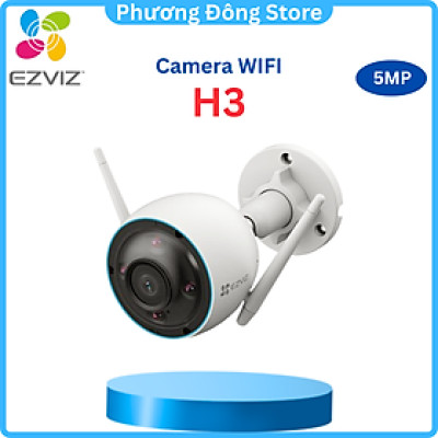 Camera IP Wifi Ngoài Trời EZVIZ H3 5MP Độ Phân Giải 3K Siêu Nét Tích Hợp AI Nhận Diện Vẫy Tay Chào - Có Màu Ban Đêm - Đàm Thoại 2 Chiều - Hàng Chính Hãng