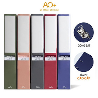 Bìa còng bật A4 5cm-7cm, File càng cua nhẫn chất liệu nhựa PP thương hiệu AO+, màu OFF (WB235/WB237)