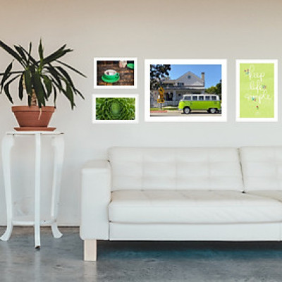 Tranh treo tường trang trí phòng khách, phòng ngủ. tông màu xanh mát mắt, khung trắng sang trọng,PVP-TP195 Tặng kèm khung và đinh ba chân treo tranh chuyên dụng