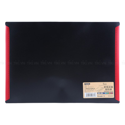 Bìa Nút A4 Guangbo FX 103002 Đen Viền - Màu Ngẫu Nhiên