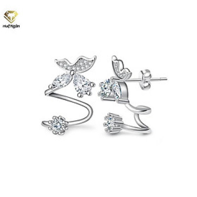 Bông tai bạc Ý 925 Huệ Ngân - Hoa đẹp RYE140958