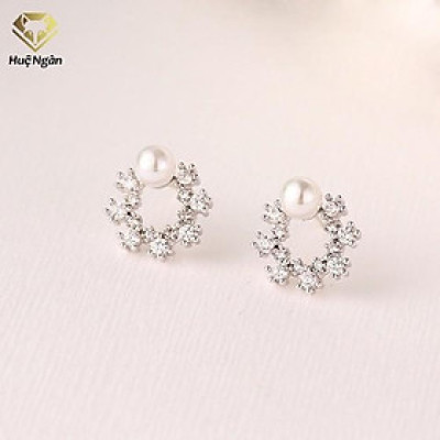 Bông tai bạc 925 Huệ Ngân - Vòng nguyệt quế RYE141042
