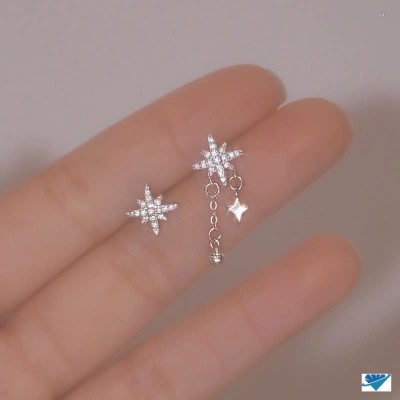 Bông tai bạc thời trang chất liệu bạc s925 MS58b