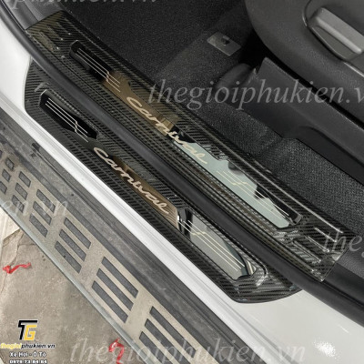 Bộ ỐP CHỐNG TRẦY BẬC CỬA VÀ BẬC CỐP CACBON Kia Carnival
