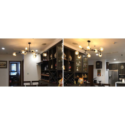 Đèn chùm thả RIO TOURFANG 8 bóng - 10 bóng cao cấp đặc biệt sang trọng trong không gian phòng khách,sảnh khách sạn