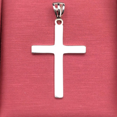 Mặt Dây Chuyền Nam Thánh Giá Trơn Bạc Ta 925 Chính Hãng Bạc Hiểu Minh MDN468