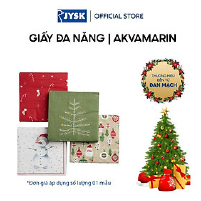 Giấy đa năng | JYSK Akvamarin | đỏ/trắng | R33xD33cm | bộ 20 chiếc