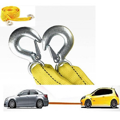 Dây cáp kéo ô tô siêu bền loại 3m - 3 TẤN màu VÀNG, cáp kéo cứu hộ xe hơi