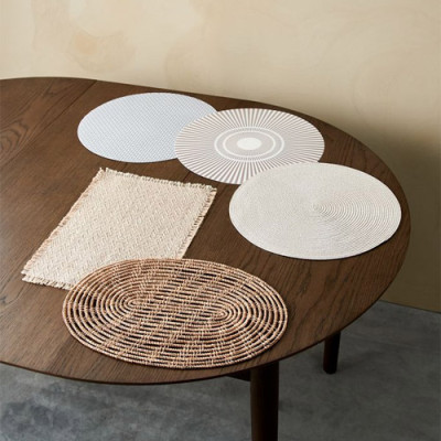 Tấm lót đĩa | JYSK Furu | polyester | vàng cát | DK38cm