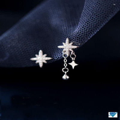 Bông tai bạc thời trang chất liệu bạc s925 MS58b