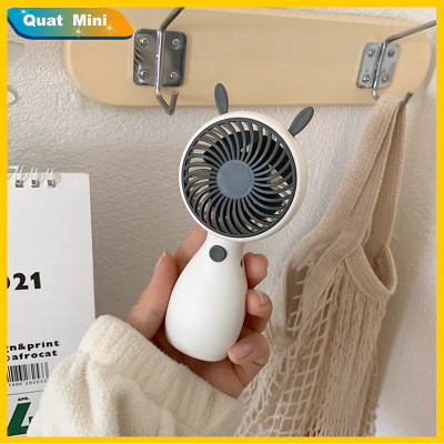 Phụ kiện tiện ích -Quạt mini cầm tay ,quạt để bàn có dây cắm USB ,quạt tích điện kèm tai cực xinh và đáng yêu 