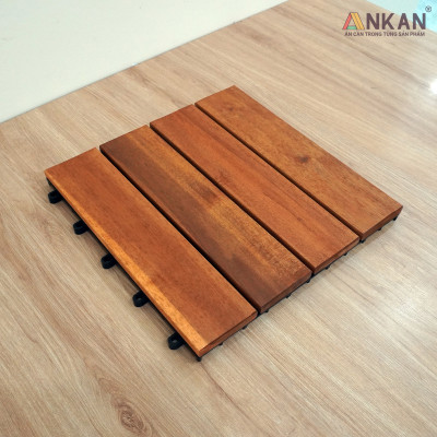 Vỉ Gỗ Lót Sàn Thương Hiệu ANKAN, Loại 4 Nan Lớn, Ván Sàn Gỗ Vỉ Nhựa Dùng Để Trang Trí Ban Công Ở Các Khu Chung Cư, Khu Nhà Ở Và Các Biệt Thự, Resort Cao Cấp, Siêu Bền, Hàng Xuất Khẩu Đi Mỹ