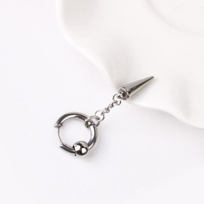 Khuyên tai unisex xích đơn đuôi đinh bá đạo