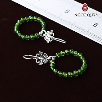 Bông tai đá diopside mệnh hỏa mộc - Ngọc Quý Gemstones