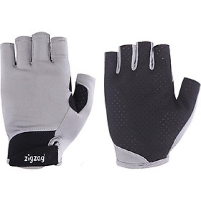 Găng tay thể thao chống nắng UPF50+ xám đen Zigzag GLV00411