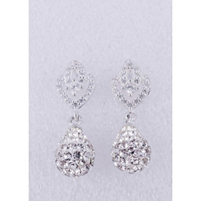 Bông tai bạc nữ trang sức bạc Ý S925 Bạc Xinh ED062