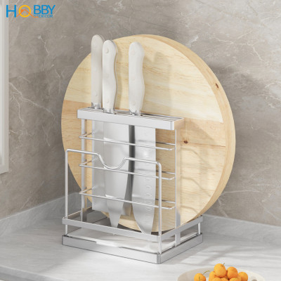 Kệ để nắp vung thớt dao đa năng inox 304 Hobby home decor TT11