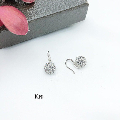 Bông tai bạc nụ tim xinh chất liệu bằng bạc MS0410