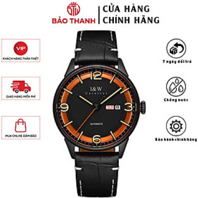 Đồng Hồ Nam I&W CARNIVAL 578G1 Chính Hãng Full Box Chống Nước Kính Chống Xước Dây Da Cao Cấp BH 24T (Máy Cơ Tự Động)