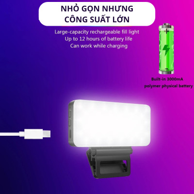 Đèn RGB Z1 cao cấp hỗ trợ ánh sáng quay video chụp ảnh, có kèm phụ kiện gắn thiết bị - Hàng chính hãng