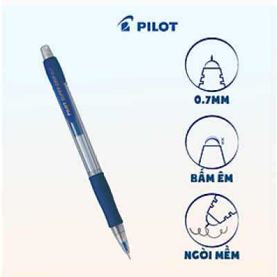 Bút chì bấm Super Grip (Thân xanh) H-187-SL-L