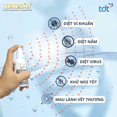 NANO SPRAY XỊT ĐA NĂNG NANO BẠC SILVERGIENE CHO CHÓ MÈO - SILVERGENE 60ML