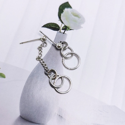 Đôi bông tai hình học retro phong cách sành điệu 1 đôi kích thước khác biệt