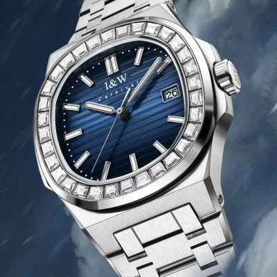 Đồng hồ nam chính hãng IW CARNIVAL IW721G-1 Kính sapphire ,chống xước ,Chống nước 50m ,Bảo hành 24 tháng,Máy cơ (Automatic),dây kim loại thép không gỉ 316L, mặt xanh thiết kế đơn giản dễ đeo 
