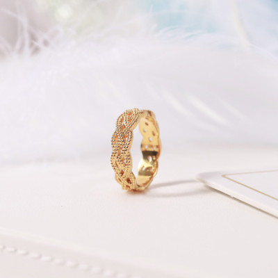 Nhẫn bạc nữ đơn giản đan hoa văn cao cấp Gix Jewel N25