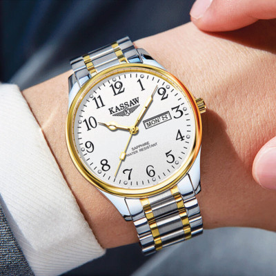 Đồng hồ nam hãng KASSAW K612-1 Kính sapphire ,chống xước,Chống nước 50m ,Bảo hành 24 tháng,dây kim loại ,máy (Quartz),Thiết kế đơn giản và sang trọng