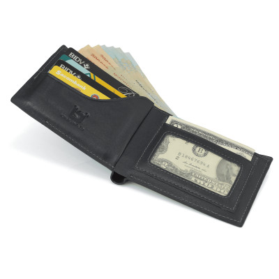 Ví Da Nam, Bóp Da Nam Kim Bảo H37 Da Bò Màu Đen, Nâu, Bò