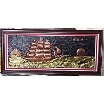 Tranh phù điêu-Nhất xuyến phong thuận-k004