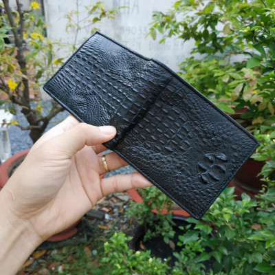Ví Da Cá Sấu [VÍ NGUYÊN CON NHỎ CAO CẤP] Để Vừa Giấy Tờ Cũ. Thiết Kế Dáng Ngang Tiện Dụng