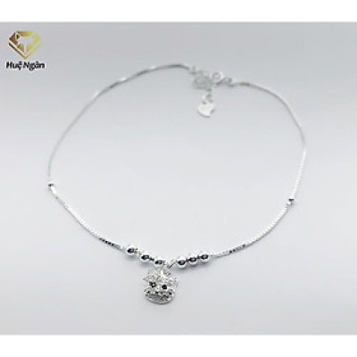 Lắc chân bạc Ý 925 Huệ Ngân -Mèo xinh RYBJ50062