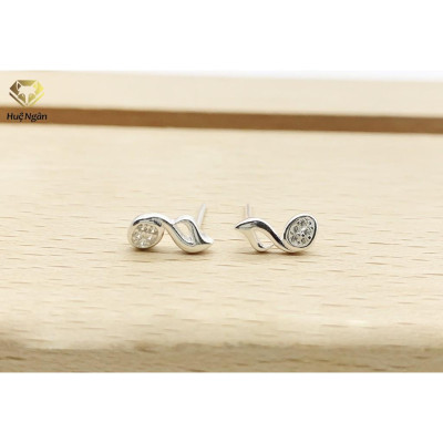 Bông tai bạc ý 925 Huệ Ngân - Nốt nhạc vui YCXR080