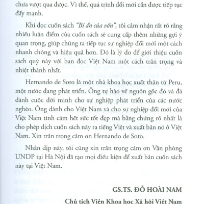 BÍ ẨN CỦA VỐN - Vì Sao Chủ Nghĩa Tư Bản Thành Công Ở Phương Tây Và Thất Bại Ở Mọi Nơi Khác (Xuất bản lần thứ tư)