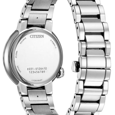 Đồng Hồ Nữ Citizen Đính Kim Cương Dây Thép Không Gỉ EM0910-80N - Mặt Xà Cừ (Sapphire)